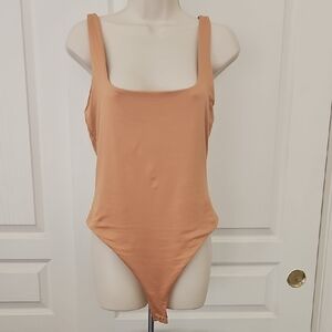 Forever 21 | Tan Square Neck Bodysuit
